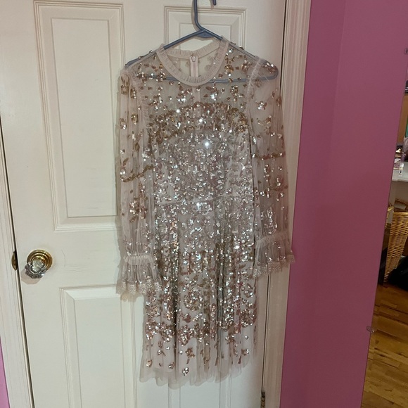 Needles and Thread sequence dress knee length size 8 - Picture 10 of 11